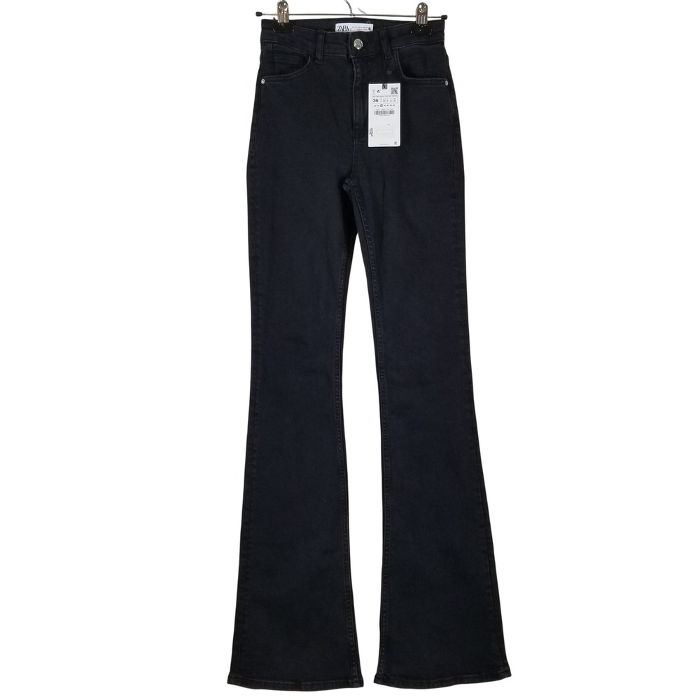 Zara Black Flare Jeans - High Waist Wide Leg